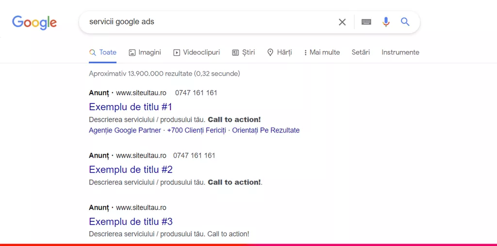 cautare servicii google ads